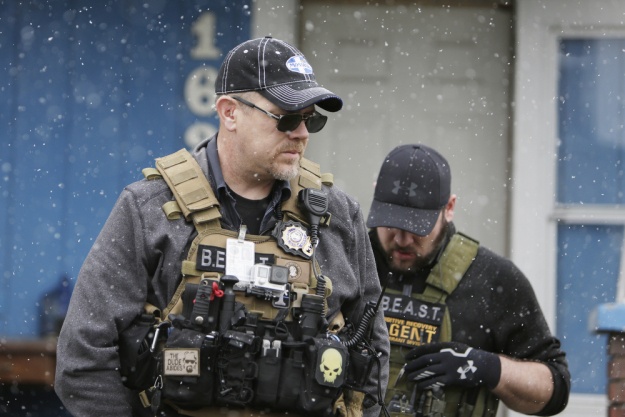 Bounty Hunters Scott Gribble and Steve Krause After Catching Two Fugitives